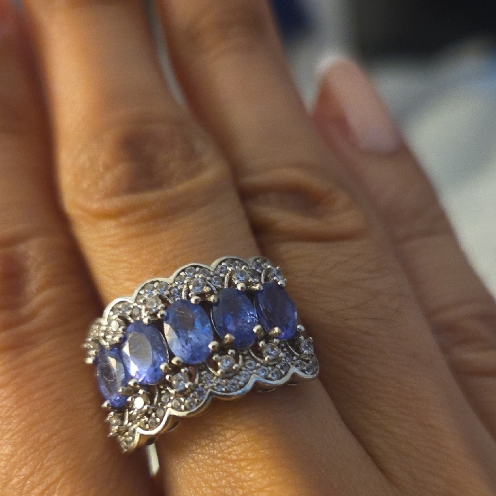 Tanzanite STERLING SILVER RING - Picture 3 of 5